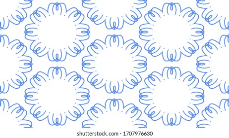 Blue  Seamless geometric pattern background. Vector Ornament for your design templates. 