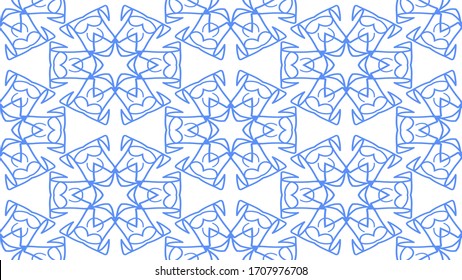Blue  Seamless geometric pattern background. Vector Ornament for your design templates. 