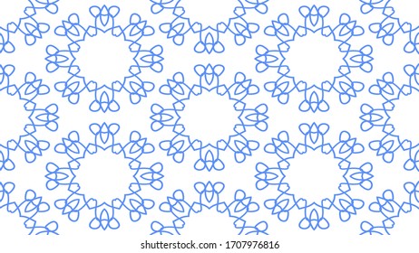 Blue  Seamless geometric pattern background. Vector Ornament for your design templates. 