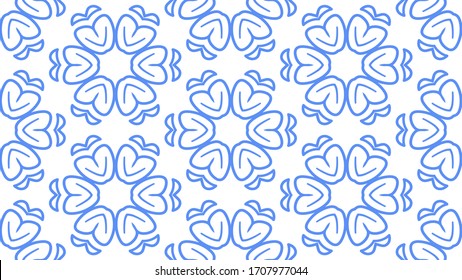 Blue  Seamless geometric pattern background. Vector Ornament for your design templates. 