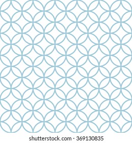 blue Seamless geometric pattern of circles