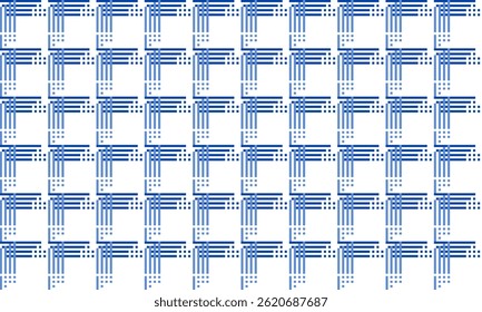 blue, seamless geometric pattern, blue strip dot rectangular block, seamless pattern, Abstract seamless geometric pattern. Geometric grid texture with plus cross grid sign