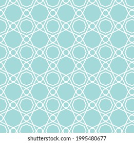 Blue seamless geometric pattern. Geometric texture. Vector design