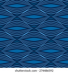 Patrón de papel tapiz vectorial geométrico azul transparente.