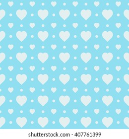 blue seamless heart pattern