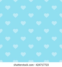 blue seamless heart pattern