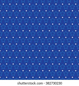 blue seamless Independence Day stars pattern