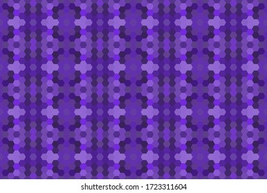 Blue seamless mosaic pattern. Abstract hexagon background for wallpaper, backdrop, banner, template, illustration, fabric and other applications. Vector.