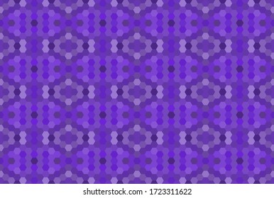 Blue seamless mosaic pattern. Abstract hexagon background for wallpaper, backdrop, banner, template, illustration, fabric and other applications. Vector.