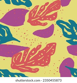 Blue Seamless Nature Beautiful Element Texture. Light Endless Creative Decorative Paint, Seamless Print. Orange Repetitive Summer Spring Template Wallpaper. 