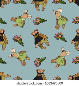 blue seamless pattern
