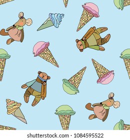 blue seamless pattern