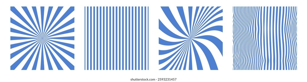 Blue seamless pattern. Artistic striped tent