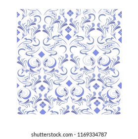  Blue seamless pattern background in Vectorian style for wrapping, scrapbooking, decorating