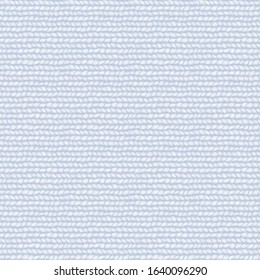 Blue seamless pattern of braids, endless texture, stylized sweater fabric.  
