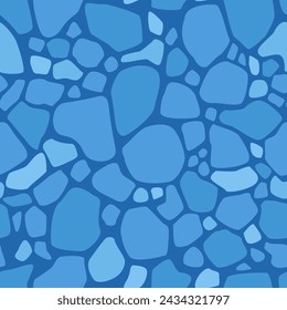 Blue seamless pattern dinosaur skin