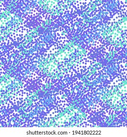 Blue Seamless pattern with dotted drawing. Vector illustration
