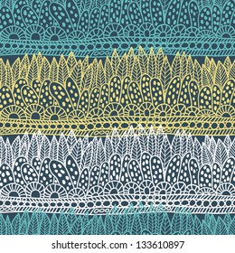 blue seamless pattern with feathers