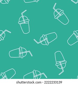 Blue seamless pattern with fresh juice.