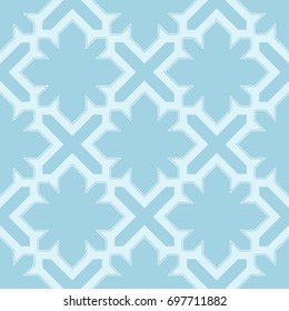 Blue and seamless pattern. Geometric background ornaments for wallpapers and textile