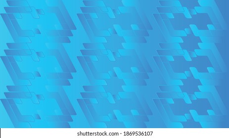 Blauer, nahtloser Muster geometrischer Formen abstrakter Hintergrund.