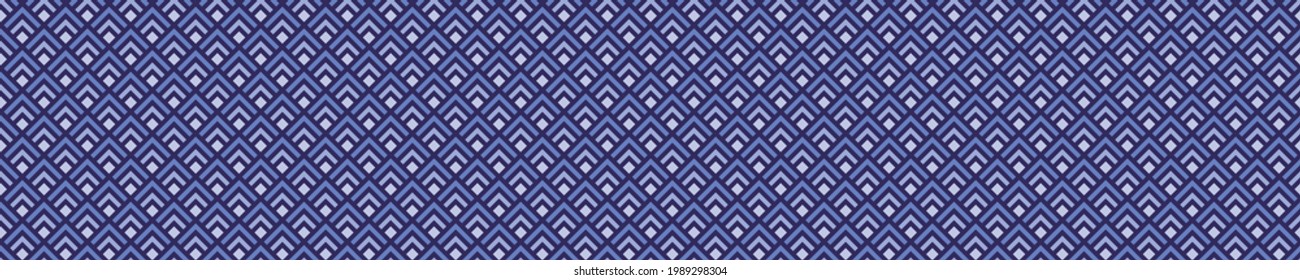 Blue seamless pattern with geometric shapes