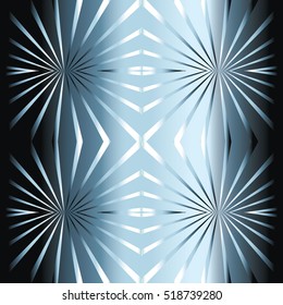 Blue  seamless pattern. Modern abstract 3d radial background.Vector illustration. Art design.