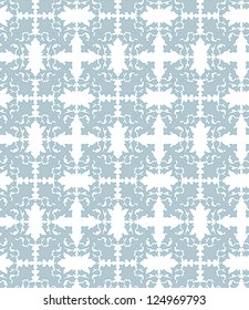 blue seamless pattern on white background