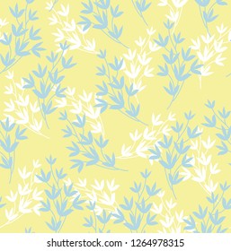 blue seamless pattern on yellow background