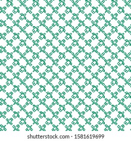 Blue seamless pattern with repeated geometric forms. Ornamental abstract background. Vector art