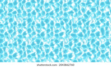 Patrón transparente similar a la textura del agua en la piscina. Luminoso fondo brillante para el diseño. Ilustración vectorial.
