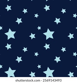 blue seamless pattern with stars