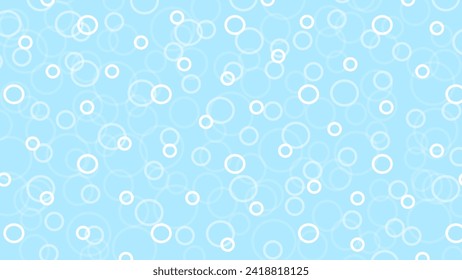 Blue seamless pattern with white circles