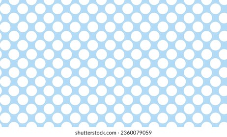 Blue seamless pattern with white polka dots