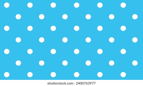 Patrón transparente azul con punto de polka blanco	