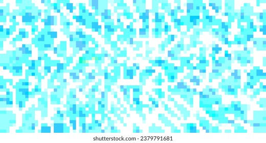 Agua de píxel azul transparente con un patrón cáustico. Superficie marítima, oceánica o de piscina. Pixelart fondo de juego de ordenador con inmersión. Ilustración vectorial en estilo retro.