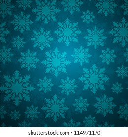 Blue Seamless snowflakes pattern illustration