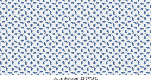 Palos sin costura azul, elegante ilustración vectorial. Elementos de mosaico idénticos a los palos. Para imprimir sin problemas.