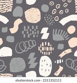 Blauer nahtloser Sommer Schöne Schrift Blob. Farbige, endlose Dekoration Grafische Textilien, Nahtlose Streifen. dunkle, mehrfarbige, handgezeichnete Form, Hintergrund