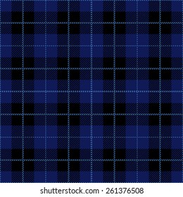 Blue Seamless Tartan Pattern Design