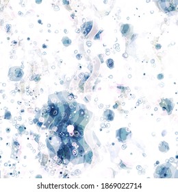 Blue seamless texture with blots. Light pattern. Abstract vector background for web page, banners backdrop, fabric, home decor, wrapping