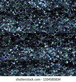 Blue seamless texture. Chain mail or fish scales effect. Abstract vector background for web page, banners backdrop, fabric, home decor, wrapping