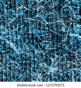 Blue seamless texture with curved stripes and lines. Rough surface. Abstract vector background for web page, banners backdrop, fabric, home decor, wrapping