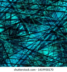 Blue seamless texture with intersecting lines. 