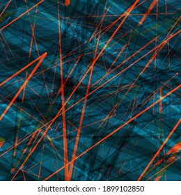 Textura transparente azul con líneas naranjas. Resumen de fondo vectorial para página web, fondo de banners, tela, decoración doméstica, envoltura