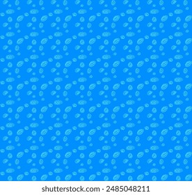 
Textura azul sin costuras con un patrón de círculos en estilo doodle