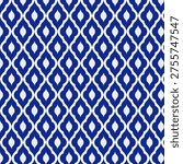 Blue seamless Thai geometric pattern. Traditional Thai seamless pattern featuring flowing Thailand-inspired geometric shapes in deep blue on a light background. Perfect for wallpapers, textiles, packaging, and modern decorative designs.