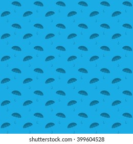 blue seamless tinted umbrella pattern vector illustration