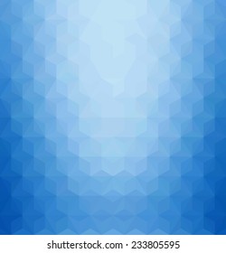 Blue Seamless Triangle Abstract Background. Vector Pattern of Geometric Shapes