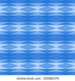 Blue Seamless Triangle Abstract Background. Vector Pattern of Geometric Shapes